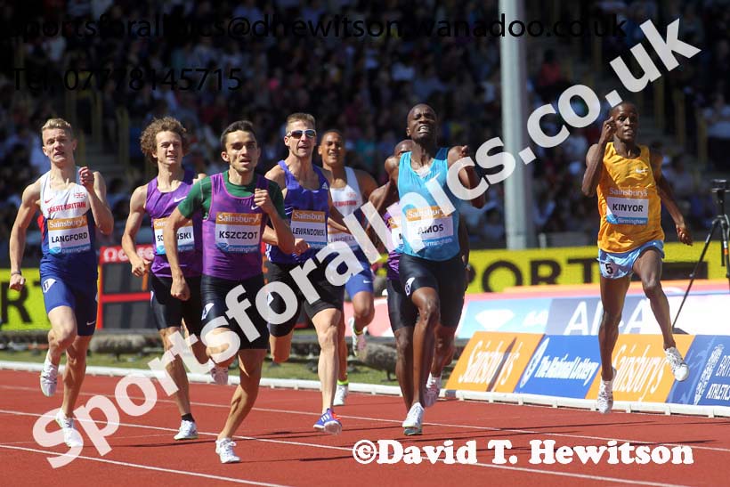 Mens 800 metres, IAAF Diamond League, Birmingham. Photo: David T. Hewitson/Sports for All Pics
